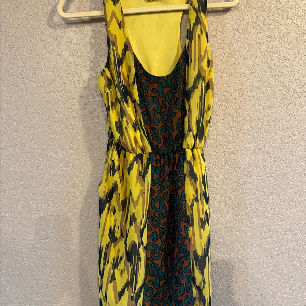 Staring at Stars Vibrant Yellow and Blue Racerback Dress